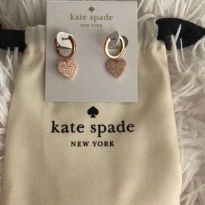 Rose gold heart earrings